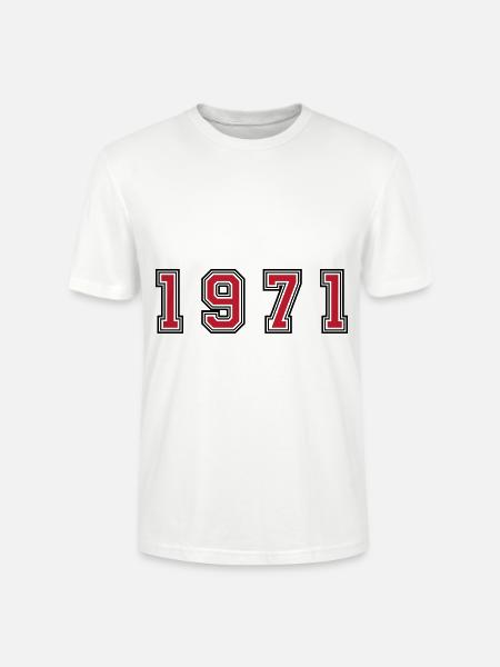 1971 year number - Stanley/Stella CRAFTER Unisex Organic T-Shirt - white