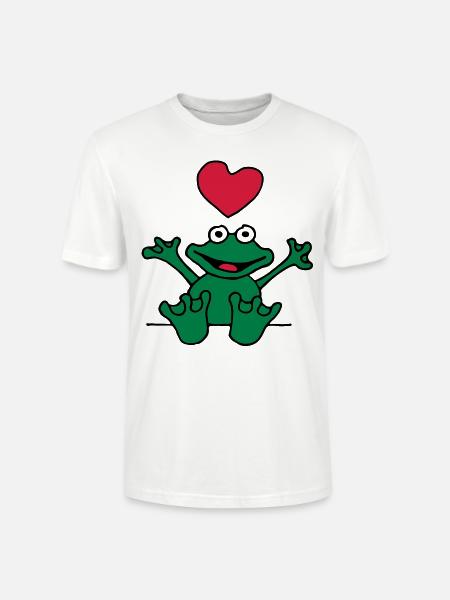 heart_frog_1220113c_b - Stanley/Stella CRAFTER Unisex Organic T-Shirt - white
