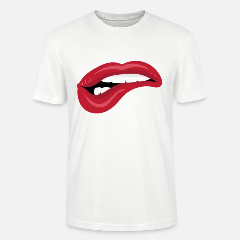 Biting Lips / Beißende Lippen - Stanley/Stella Unisex Bio-T-Shirt CRAFTER - Weiß