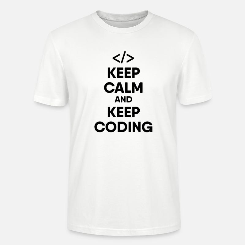 Programmierer Bleib Ruhig - Stanley/Stella Unisex Bio-T-Shirt CRAFTER - Weiß