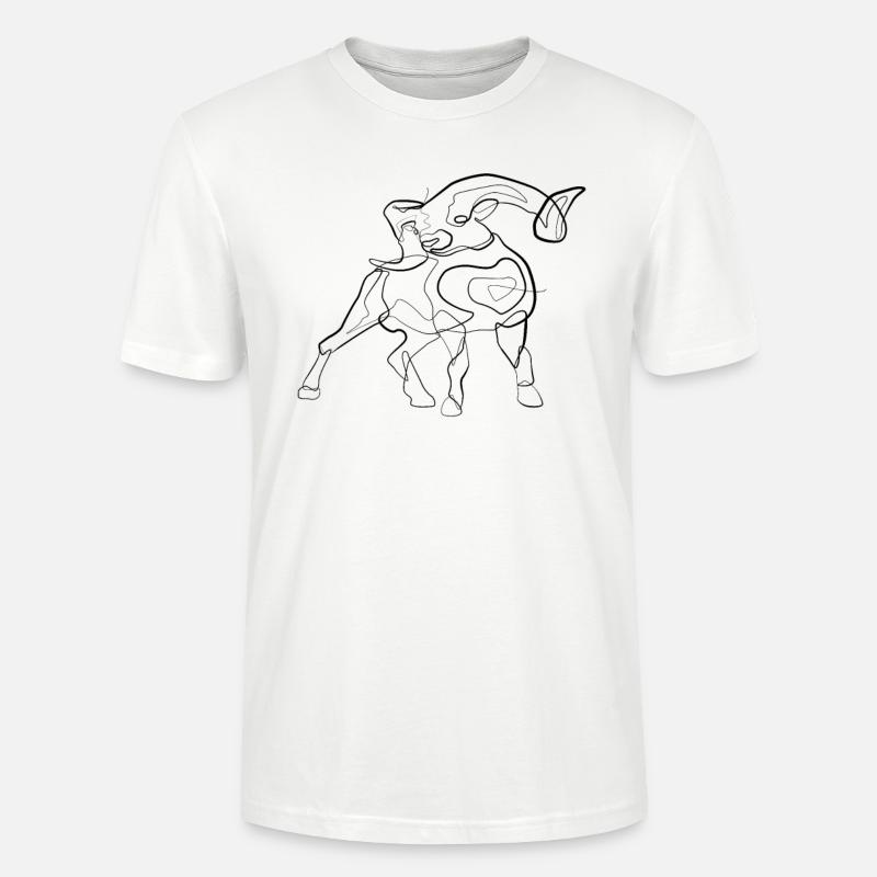 Widder - one line drawing - Stanley/Stella Unisex Bio-T-Shirt CRAFTER - Weiß