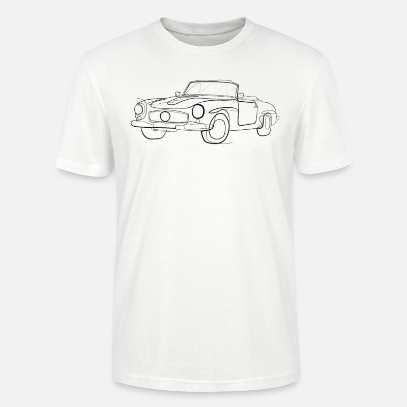Oldtimer Cabrio - one line drawing - Stanley/Stella Unisex Bio-T-Shirt CRAFTER - Weiß