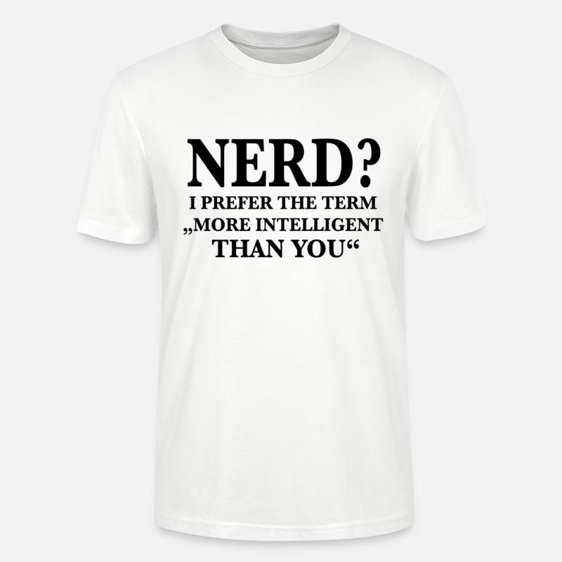 Nerd nerd nerd - T-shirt bio CRAFTER Stanley Stella Unisexe - blanc