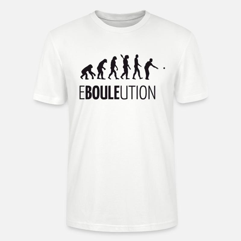 Boule Petanque Bocce EVOLUTION T-Shirt - Stanley/Stella CRAFTER Unisex Organic T-Shirt - white