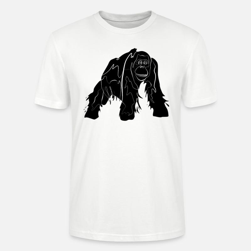 Orang Utan Affe - Stanley/Stella Unisex Bio-T-Shirt CRAFTER - Weiß