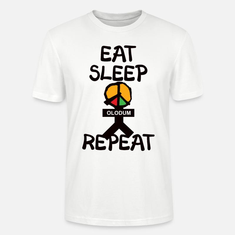 eat sleep olodum repeat - Stanley/Stella Unisex Bio-T-Shirt CRAFTER - Weiß