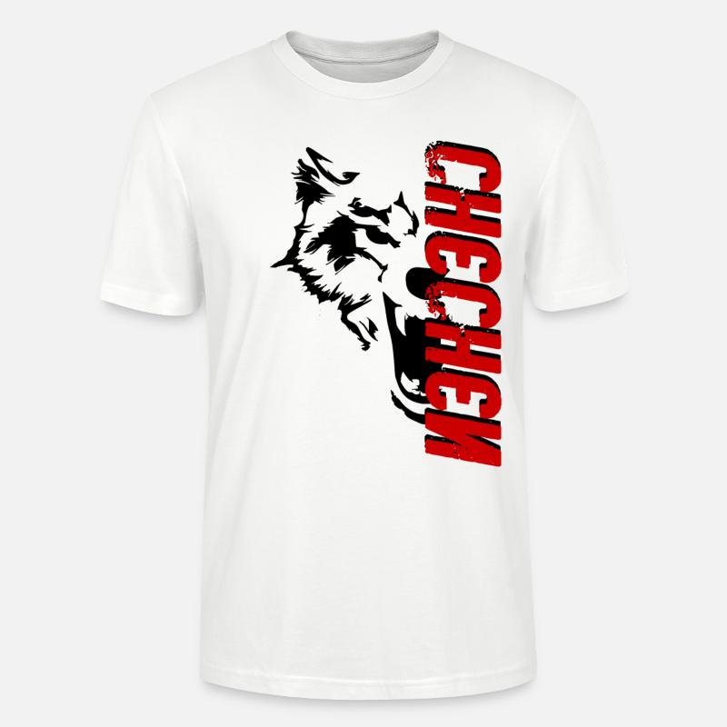 Chechnya wolf Chechen Borz - Stanley/Stella Unisex Bio-T-Shirt CRAFTER - Weiß