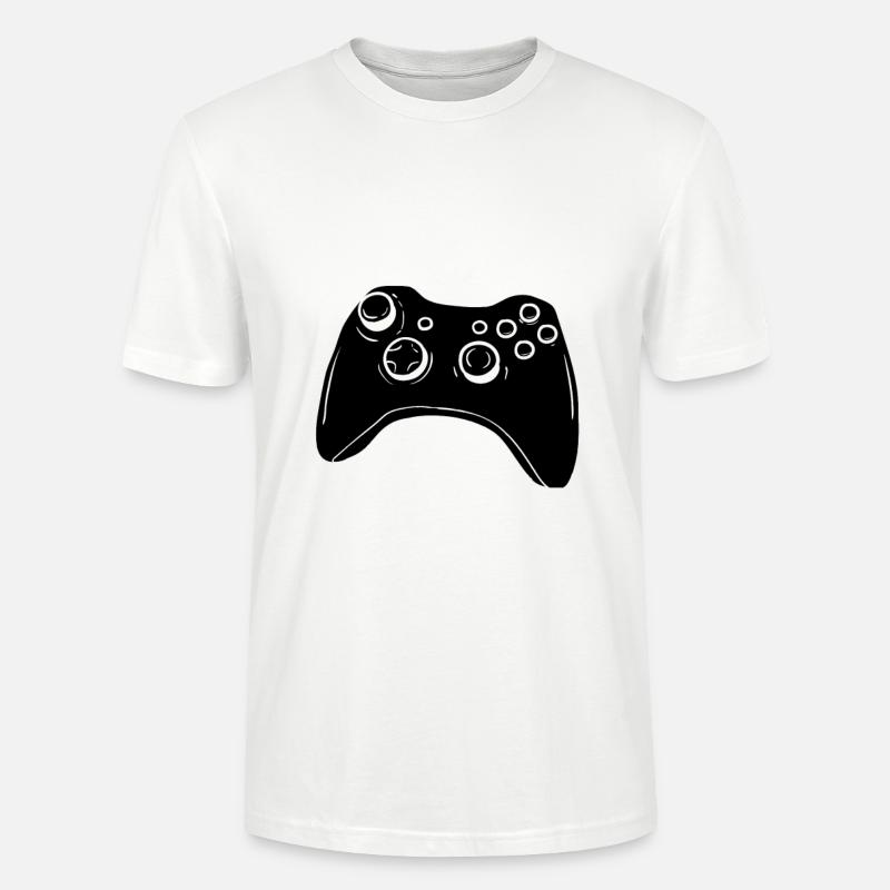 Controller Symbol Gamepad Zocker Spielen - Stanley/Stella Unisex Bio-T-Shirt CRAFTER - Weiß