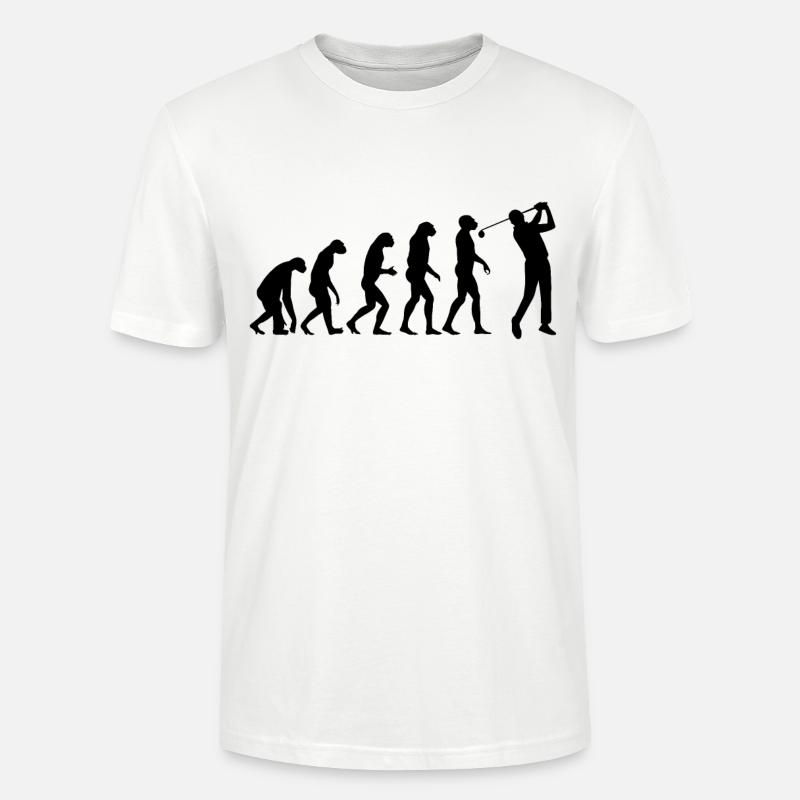 CROSSGOLF EVOLUTION Golfer Geschenk Golfspieler - Stanley/Stella Unisex Bio-T-Shirt CRAFTER - Weiß