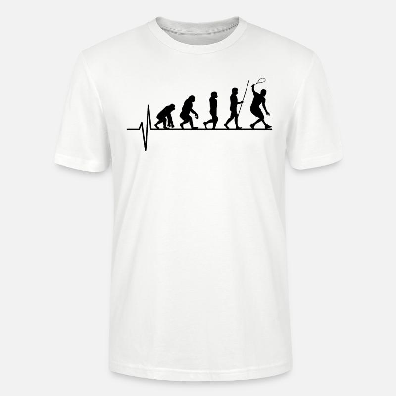 Evolution du joueur de squash - T-shirt bio CRAFTER Stanley Stella Unisexe - blanc