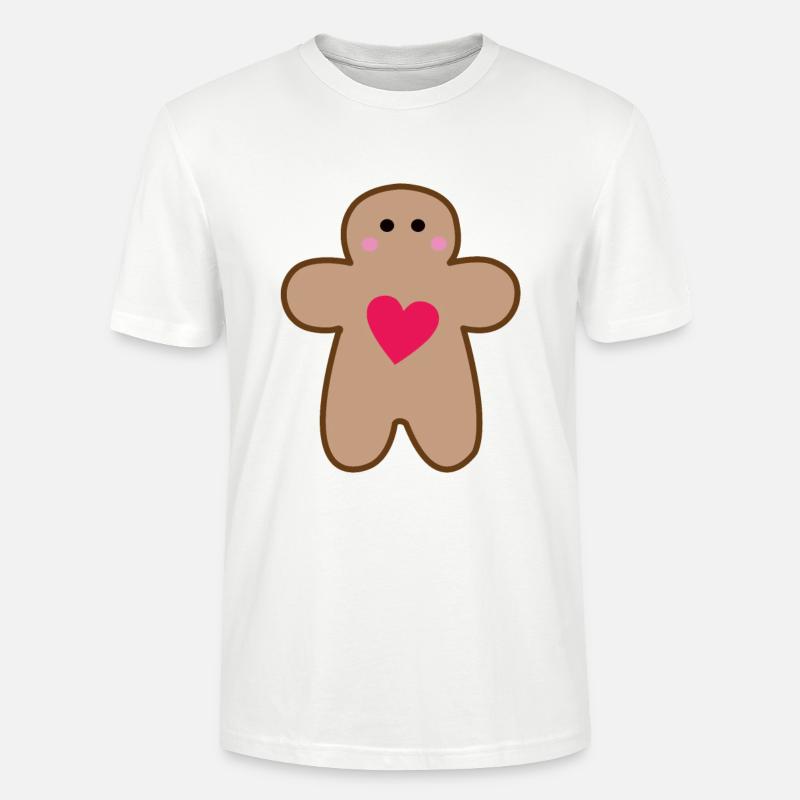 Lebkuchenmann Herz - Stanley/Stella Unisex Bio-T-Shirt CRAFTER - Weiß