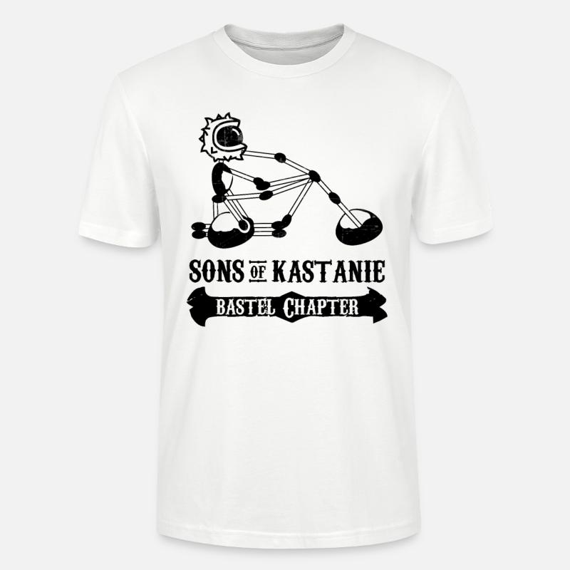Kastanienmännchen - Bastel Chapter Motorradfahrer - Stanley/Stella Unisex Bio-T-Shirt CRAFTER - Weiß
