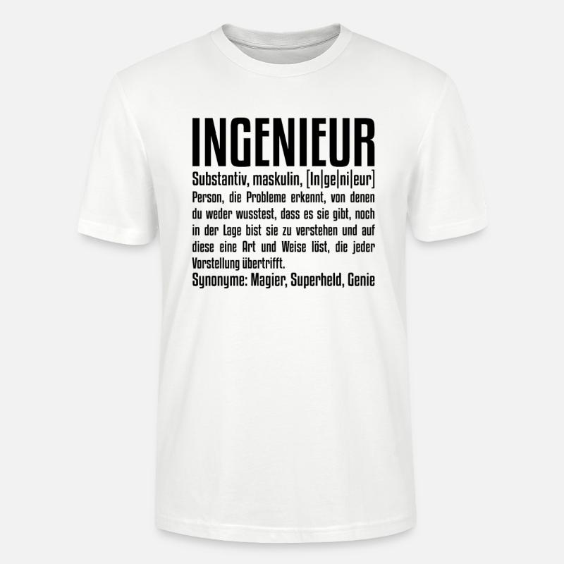 Engineer Definition | Engineering Technology IT - Stanley/Stella CRAFTER Unisex Organic T-Shirt - white