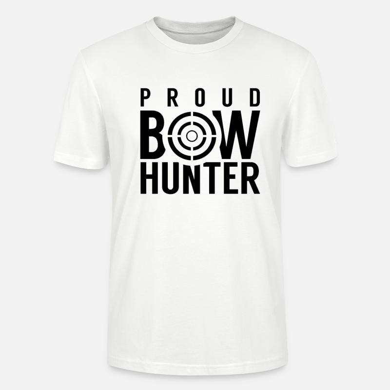 Bogen Bogenjagd Bogenjäger Bogenschießen Pfeil - Stanley/Stella Unisex Bio-T-Shirt CRAFTER - Weiß
