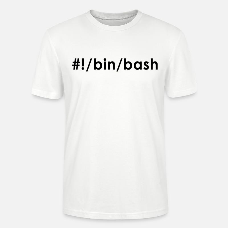 Programmer Admin Devops Linux Bash - Stanley/Stella CRAFTER Unisex Organic T-Shirt - white