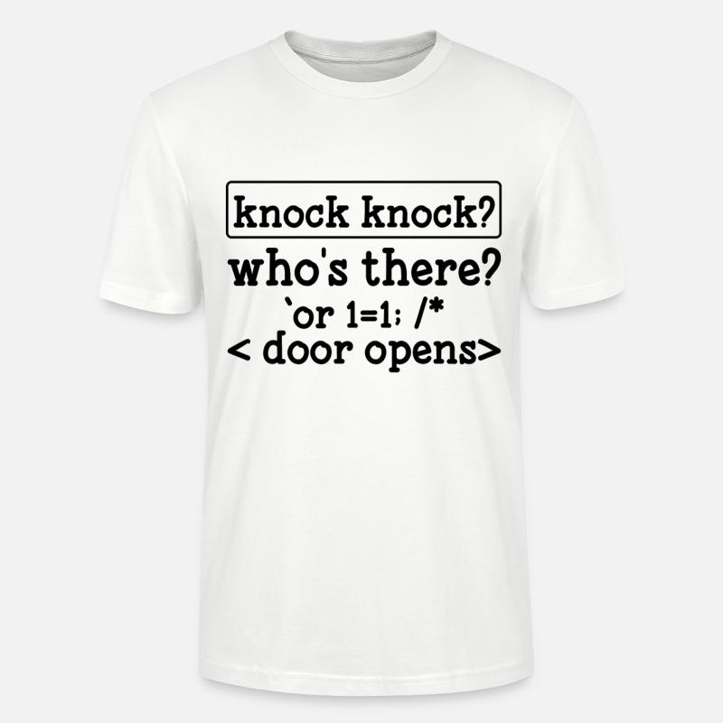 Programmeur d’humour hacker drôle - T-shirt bio CRAFTER Stanley Stella Unisexe - blanc