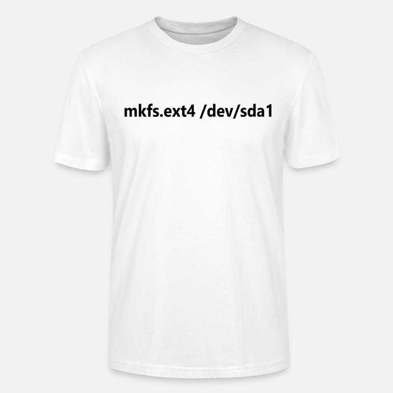 Linux Admin Festplatte Formatieren Linux - Stanley/Stella Unisex Bio-T-Shirt CRAFTER - Weiß