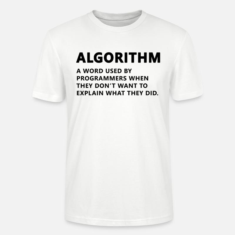 Programmer Algorithm Definition - Stanley/Stella CRAFTER Unisex Organic T-Shirt - white