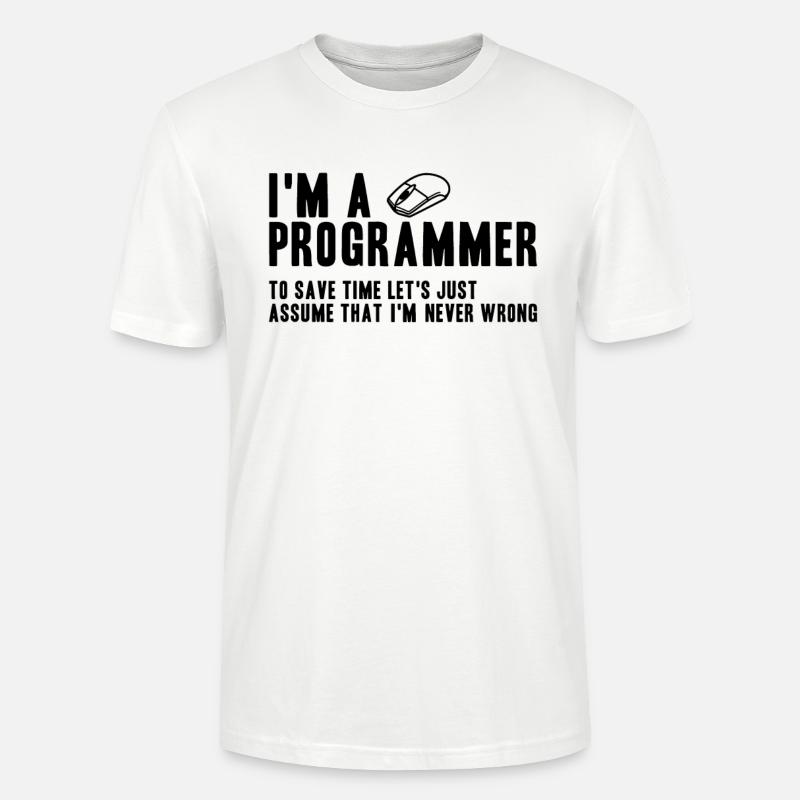 Geschenk für Programmierer Coding Programmer - Stanley/Stella Unisex Bio-T-Shirt CRAFTER - Weiß