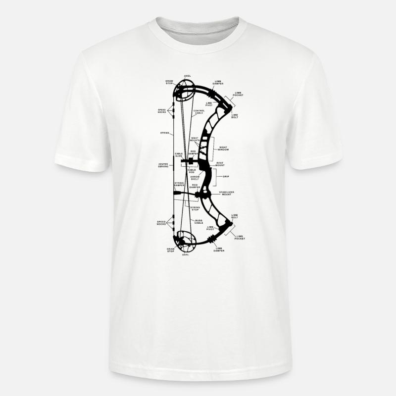 Pfeil und Bogen - Stanley/Stella Unisex Bio-T-Shirt CRAFTER - Weiß