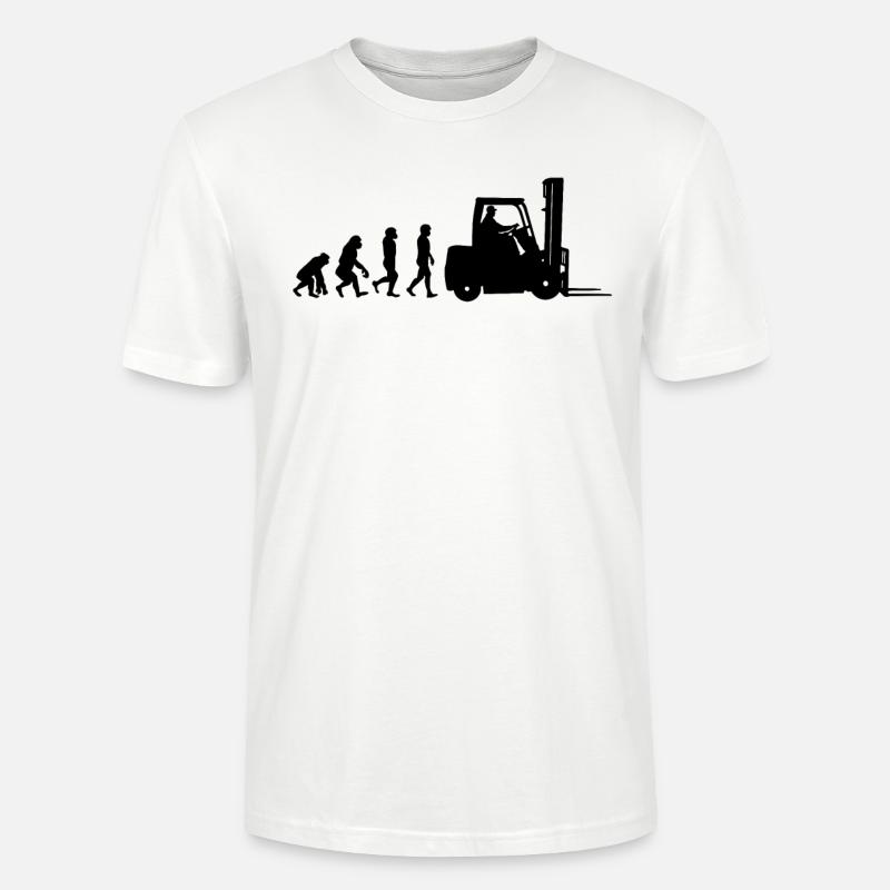 Conducteurs de camions Evolution - T-shirt bio CRAFTER Stanley Stella Unisexe - blanc