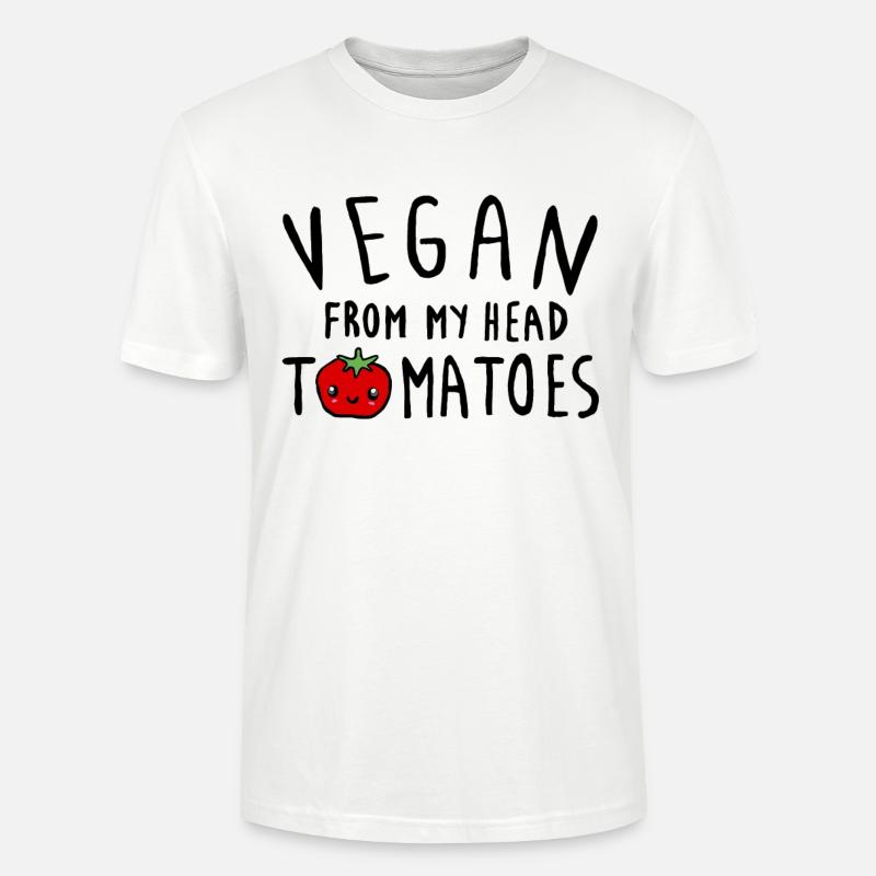 Vegan Tomato Bio Gemüse - Stanley/Stella Unisex Bio-T-Shirt CRAFTER - Weiß