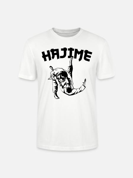 Judo Hajime Design Kampfmotivation - Stanley/Stella Unisex Bio-T-Shirt CRAFTER - Weiß