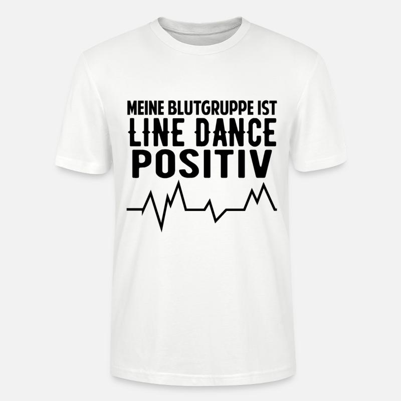 Linedance Herzschlag Geschenkidee - Stanley/Stella Unisex Bio-T-Shirt CRAFTER - Weiß