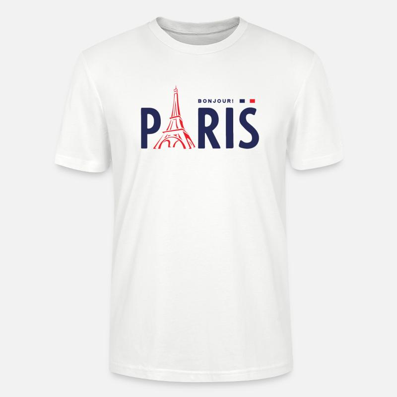 Pariser Eiffelturm - Stanley/Stella Unisex Bio-T-Shirt CRAFTER - Weiß