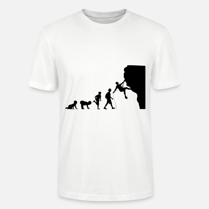 Évolution escalade - T-shirt bio CRAFTER Stanley Stella Unisexe - blanc