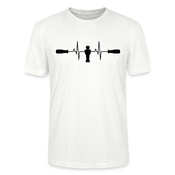 Tischfußball Heartbeat - Stanley/Stella Unisex Bio-T-Shirt CRAFTER - Weiß - Vorne - Alina (178cm) & Michal (187cm)