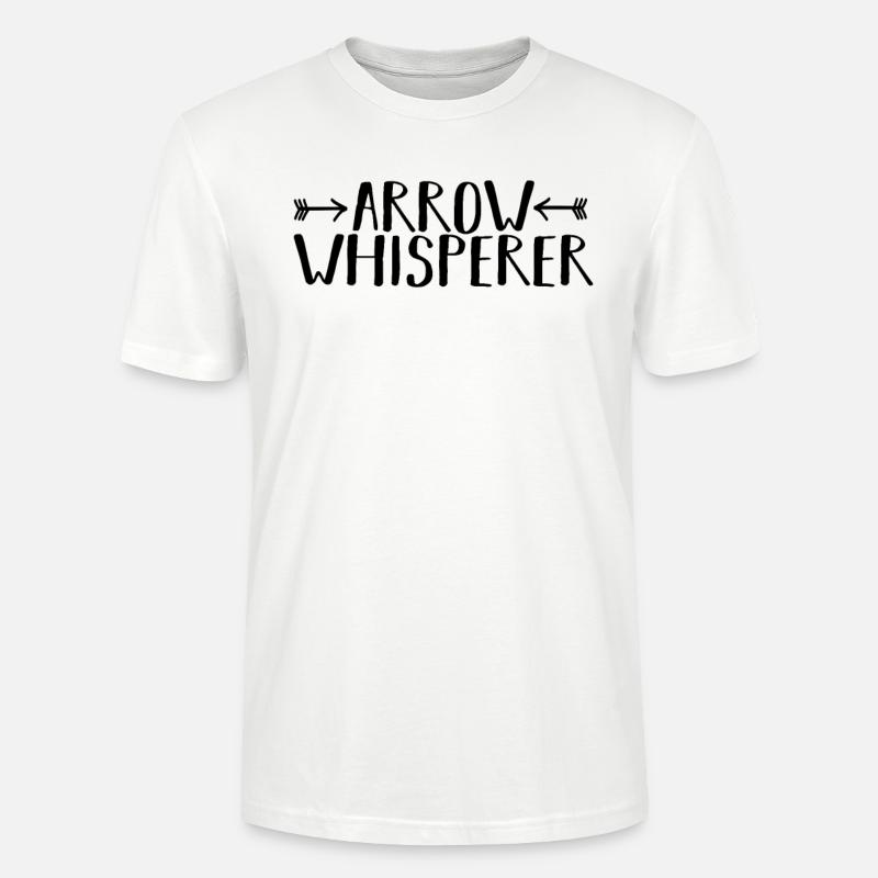 Bogensport Bogenschießen Langbogen Geschenk - Stanley/Stella Unisex Bio-T-Shirt CRAFTER - Weiß