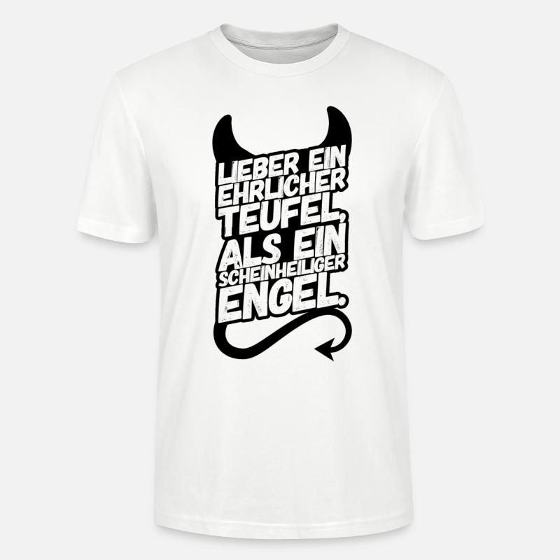 Teufel Spruch - Stanley/Stella Unisex Bio-T-Shirt CRAFTER - Weiß