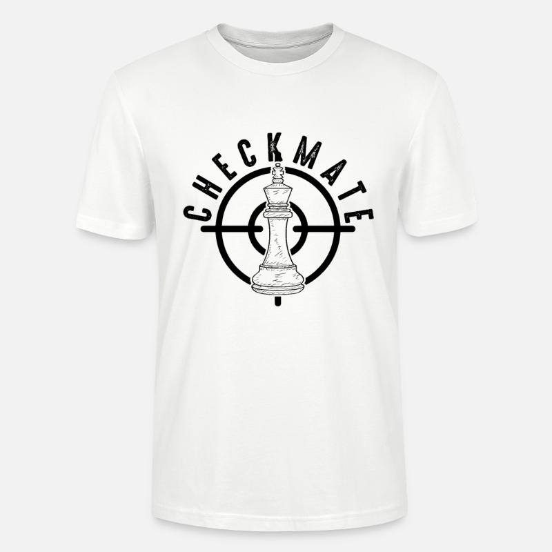 Échecs d'échecs Checkmate - T-shirt bio CRAFTER Stanley Stella Unisexe - blanc