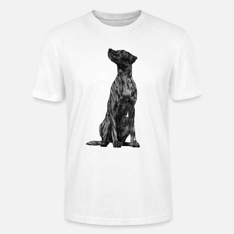 Sitzender Plott Hound Hund - Stanley/Stella Unisex Bio-T-Shirt CRAFTER - Weiß