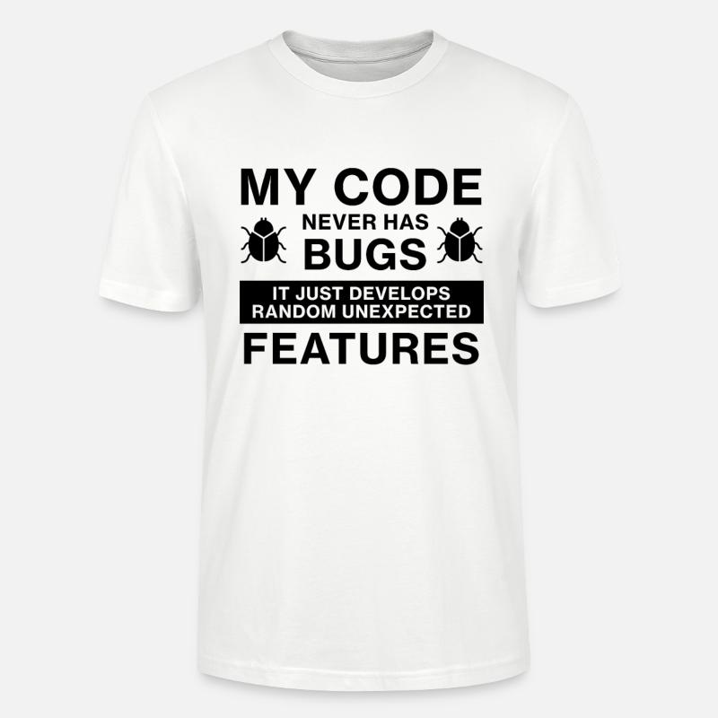 Codage du programmeur codeur - T-shirt bio CRAFTER Stanley Stella Unisexe - blanc