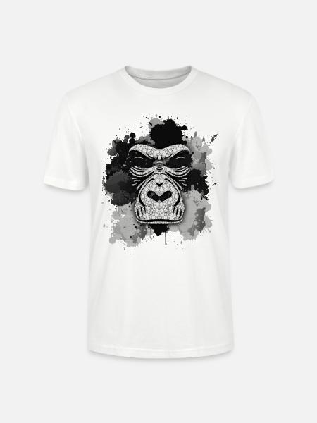 Gorilla - Stanley/Stella CRAFTER Unisex Organic T-Shirt - white
