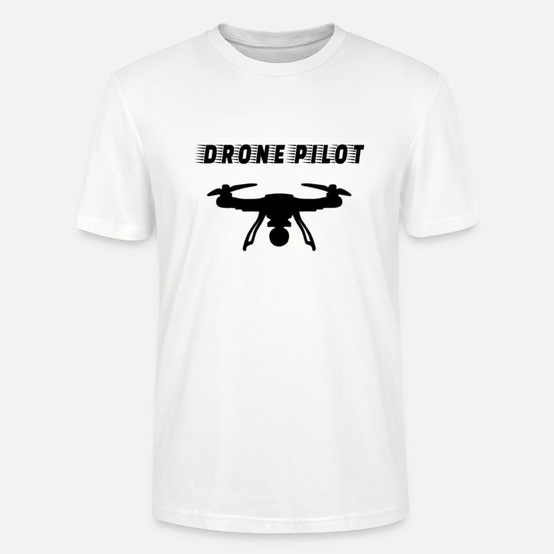 DRONE: Pilote de drone - T-shirt bio CRAFTER Stanley Stella Unisexe - blanc