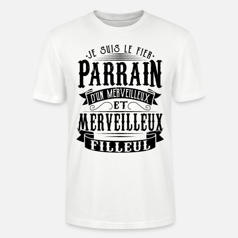 Patenonkel Pate Geschenk Taufpate - Stanley/Stella Unisex Bio-T-Shirt CRAFTER - Weiß