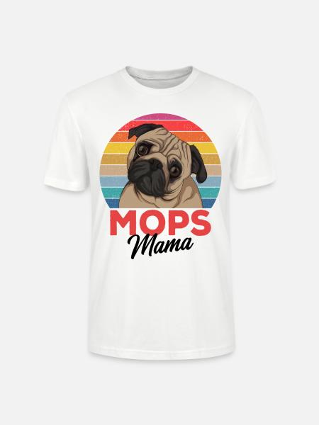 Mops - Stanley/Stella Unisex Bio-T-Shirt CRAFTER - Weiß