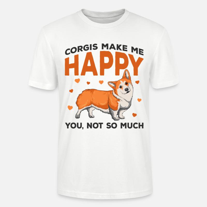 Corgi - T-shirt bio CRAFTER Stanley Stella Unisexe - blanc