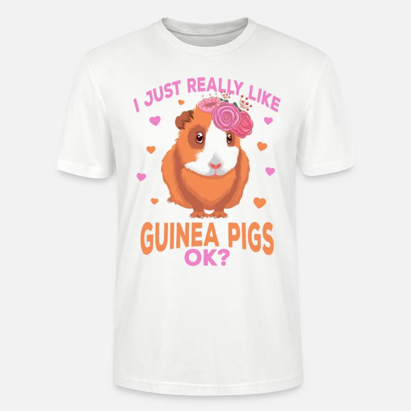 Cochon d'Inde - T-shirt bio CRAFTER Stanley Stella Unisexe - blanc