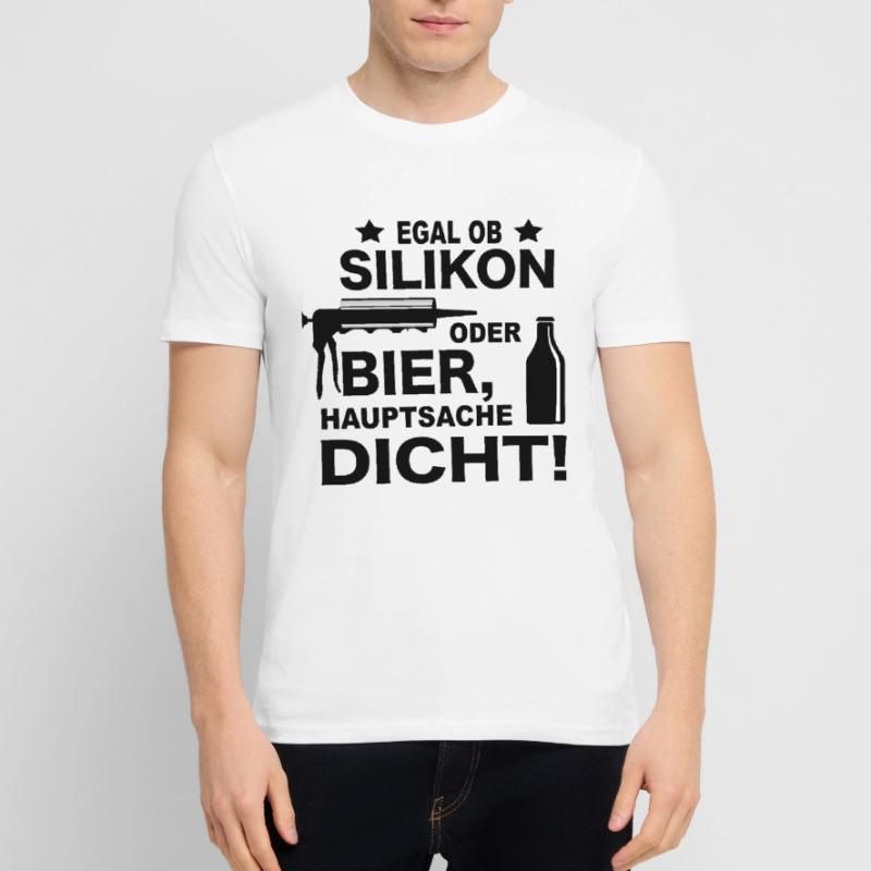 Handwerker Witze Silikon oder Bier Meme Geschenk Stanley/Stella Unisex Bio-T-Shirt CRAFTER