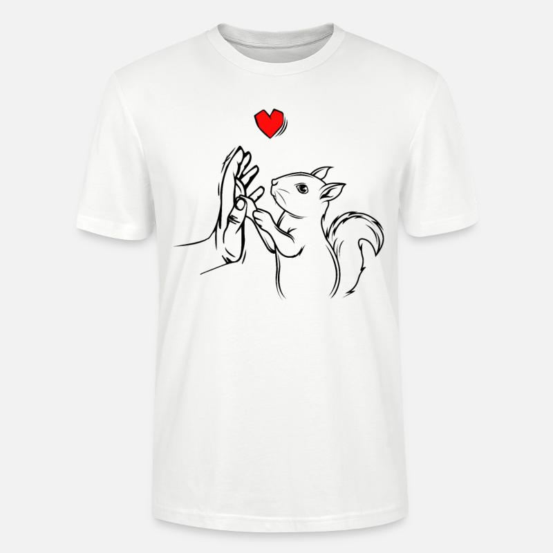 Eichhörnchen - Stanley/Stella Unisex Bio-T-Shirt CRAFTER - Weiß
