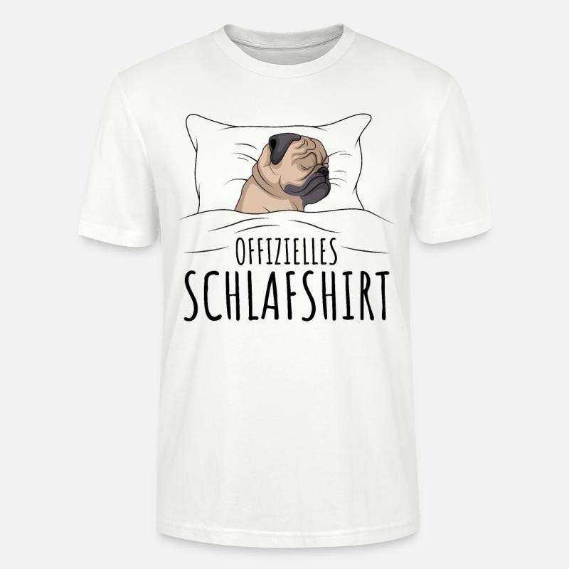 Mops - Stanley/Stella Unisex Bio-T-Shirt CRAFTER - Weiß