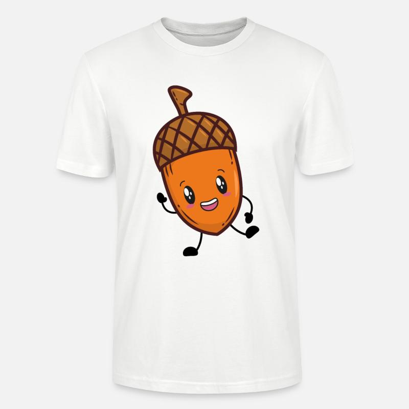 Eichel Eiche Herbst - Stanley/Stella Unisex Bio-T-Shirt CRAFTER - Weiß