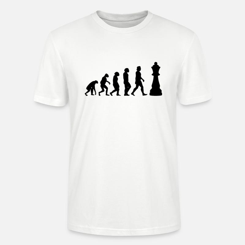 CHESS PLAYER CHESSBOARD Chess Evolution - Stanley/Stella CRAFTER Unisex Organic T-Shirt - white
