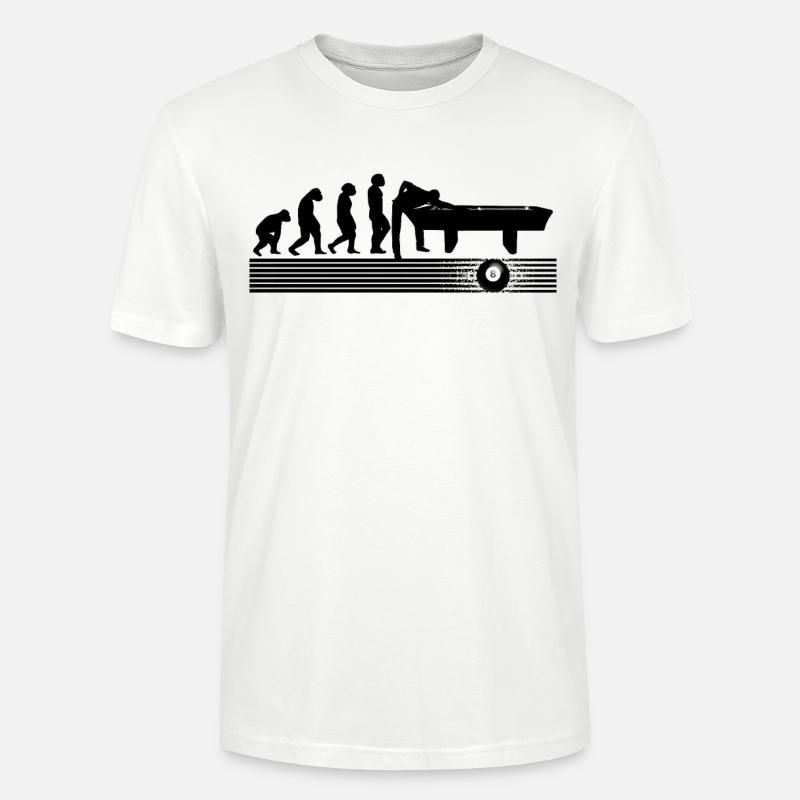 Snooker Evolution Billardtisch Billardkugeln Pool - Stanley/Stella Unisex Bio-T-Shirt CRAFTER - Weiß