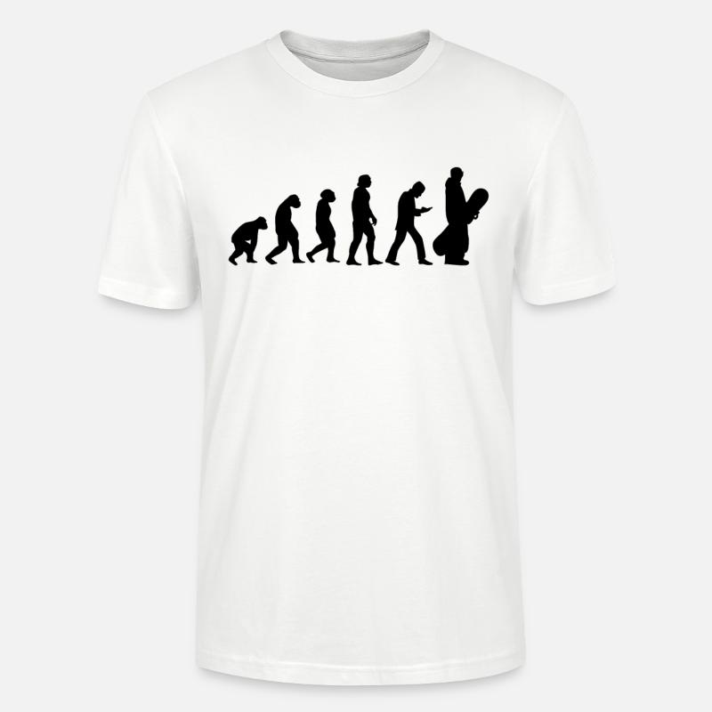 Snowboarding Snowboarders Evolution Snowboard - Stanley/Stella Unisex Bio-T-Shirt CRAFTER - Weiß