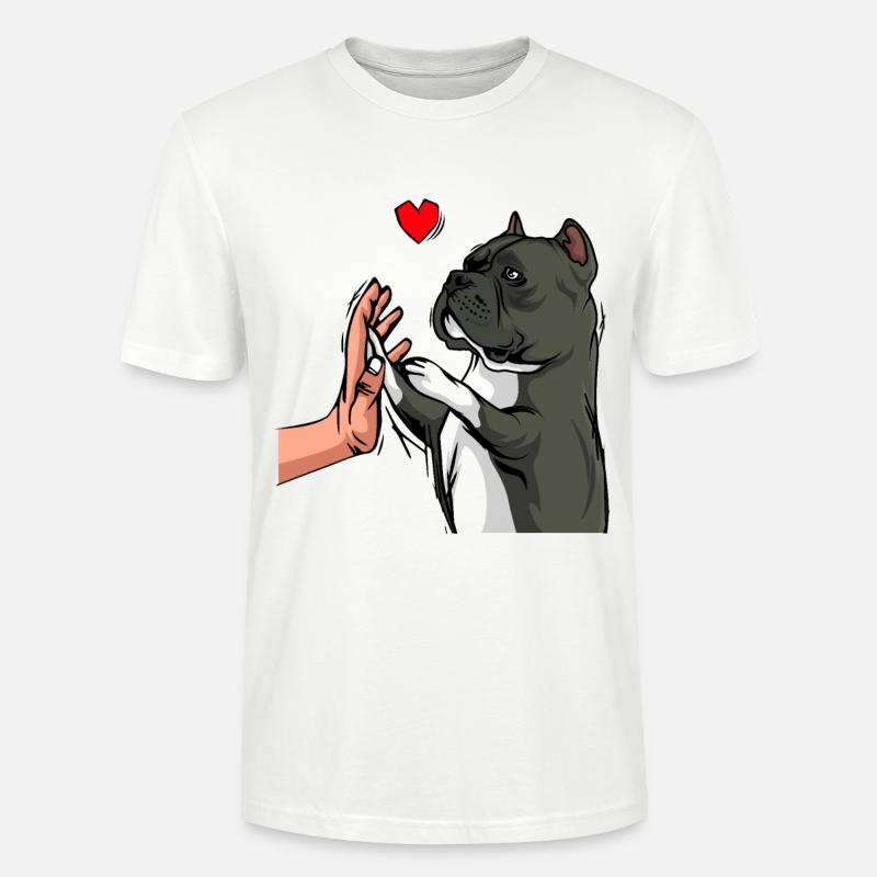 American Bully amour chiens Maman - T-shirt bio CRAFTER Stanley Stella Unisexe - blanc